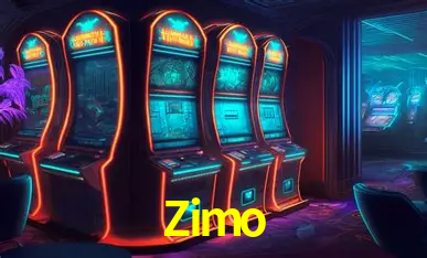 Escena dinámica inspirada en casino con iluminación Zimo, cartas, fichas e íconos de juegos digitales en un espacio moderno de juegos.
